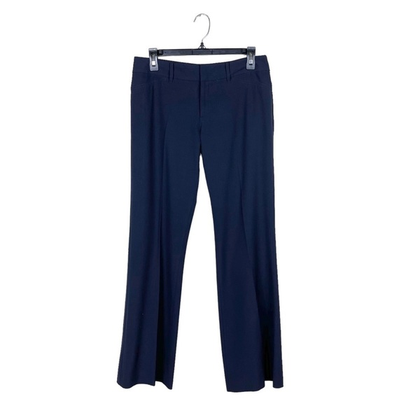 Elie Tahari for Nordstrom Navy Blue Flared Leg Stretch Dress Pants Size 8 - Picture 2 of 6